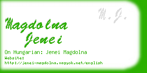 magdolna jenei business card